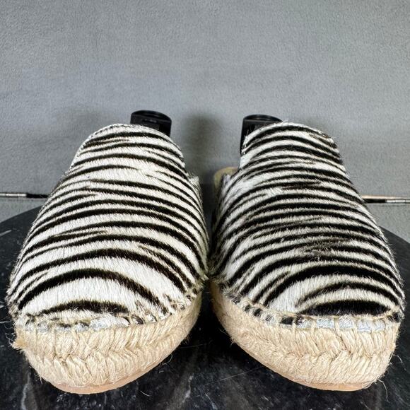 Manebi Zebra Print Calf Hair/Leather Mules Flats Women's Size 37 / 6 US - Picture 2 of 6